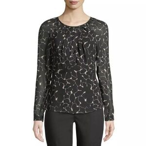 Club Monaco Black Keisa Silk Blouse $175 Size S